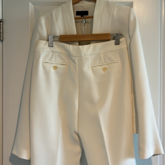 Talbots lined peplum Ivory suit. Size 10 pants Size 14 jacket. Worn once. - Picture 5 of 7